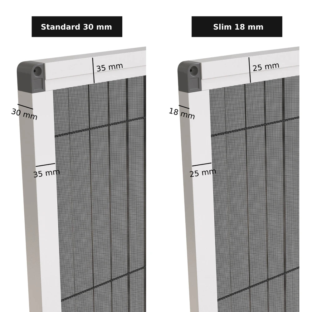 Double pleated screen door made to measure - up to 300 cm wide