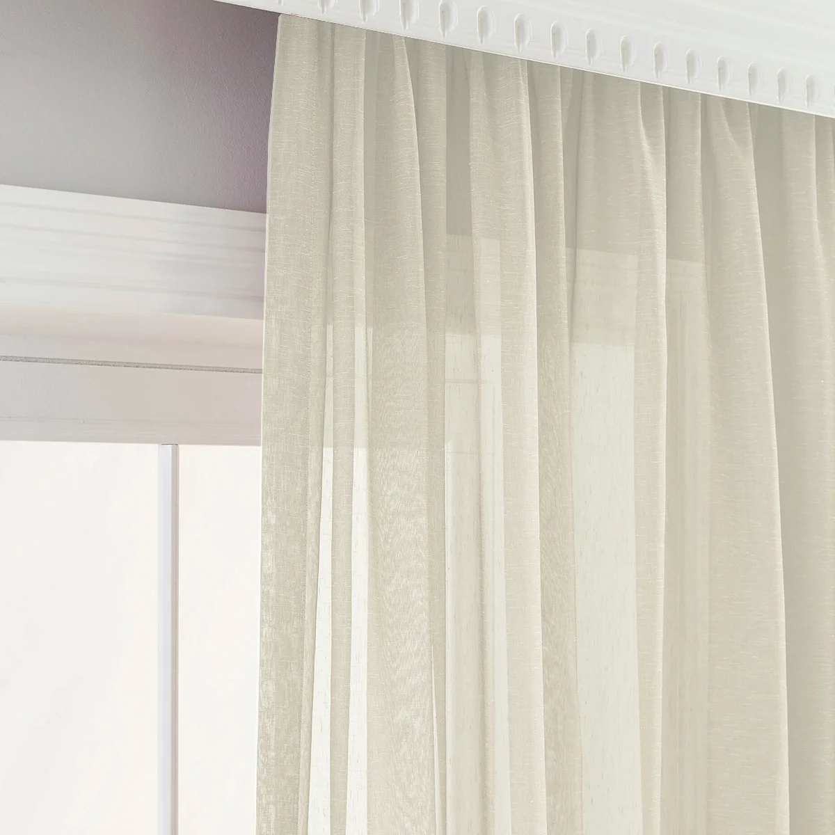 Sheer curtain made to measure transparent