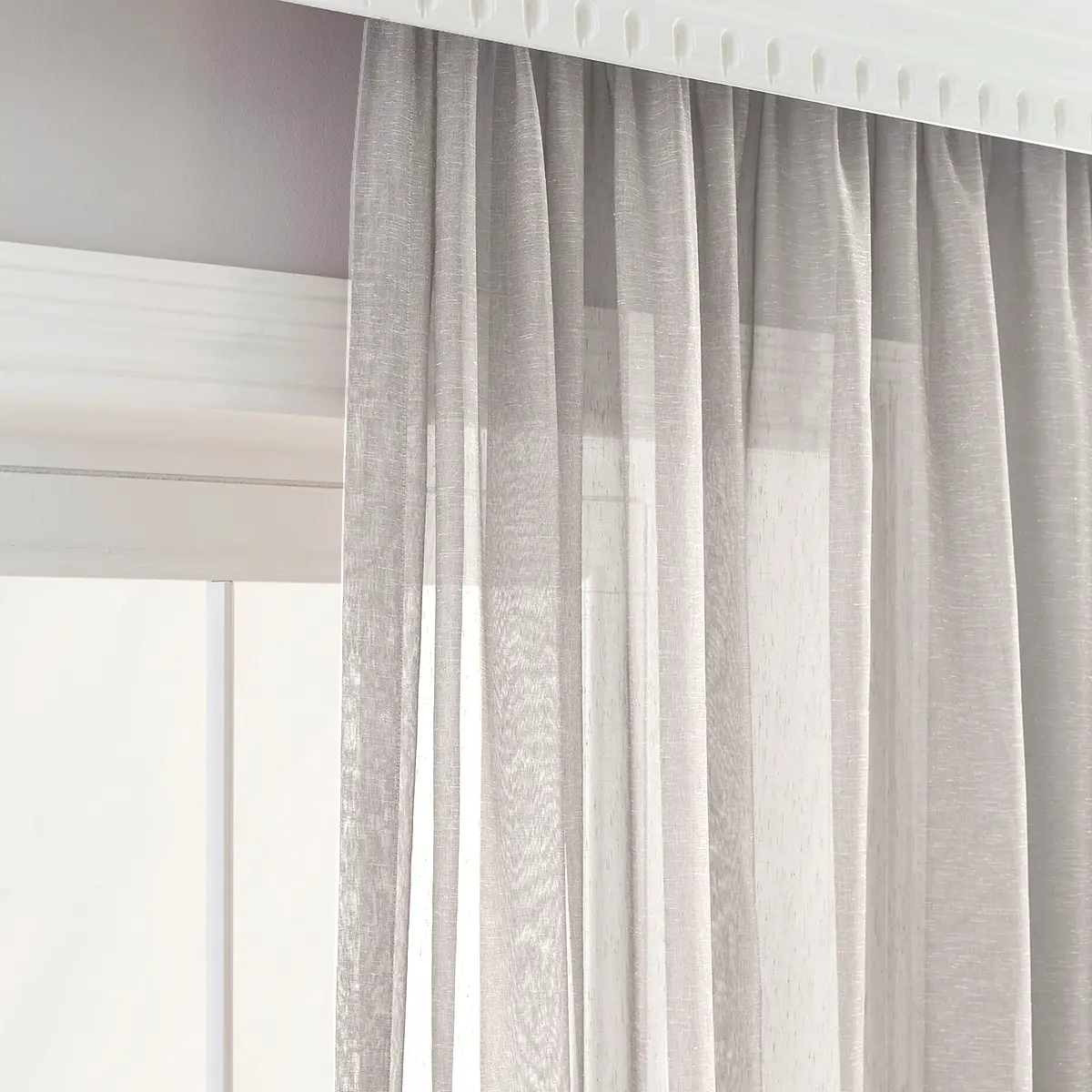 Sheer curtain made to measure transparent